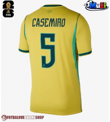 Brazílie Casemiro #5 Domácí Dres MS 2026 Krátkým Rukávem
